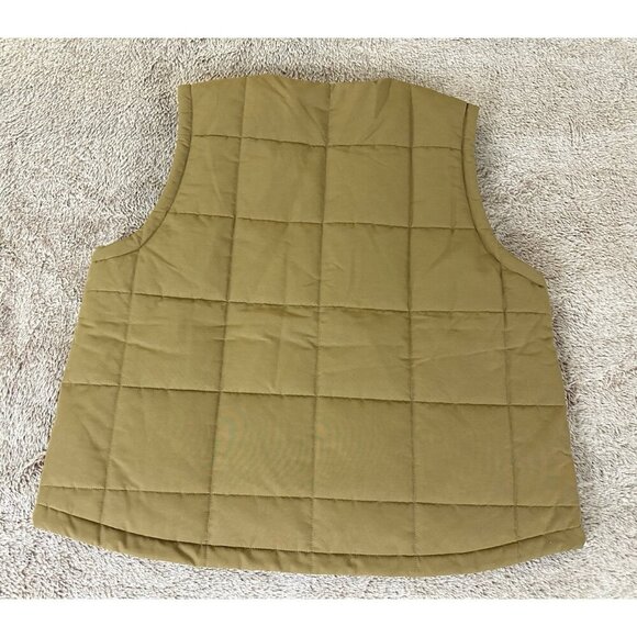 Nike Jordan Women's Quilted Vest Brown Kelp FB5192-395 Loose Fit Size Large NWT - Picture 8 of 12